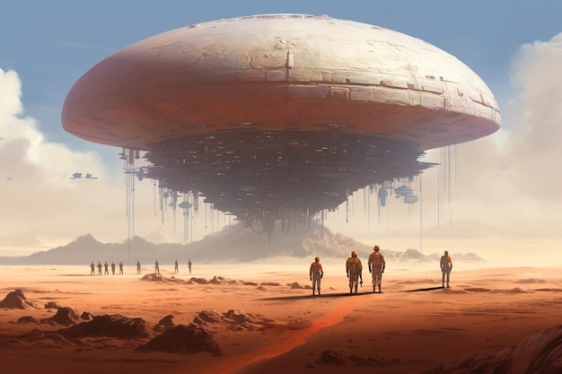 A giant spaceship in the desert