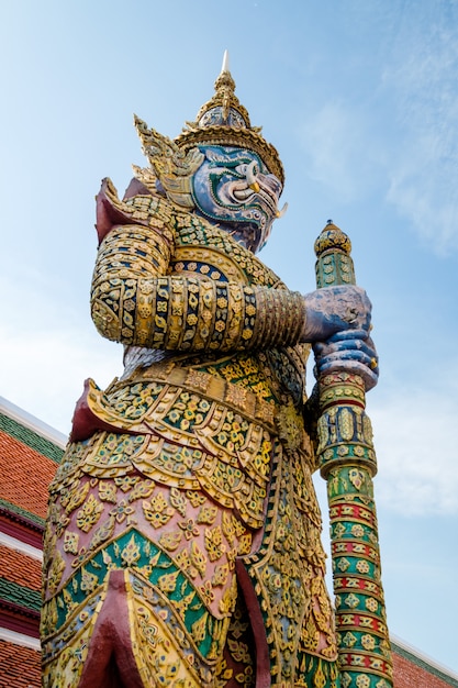 Giants from the famous emerald temple from Bangkok, Thailand