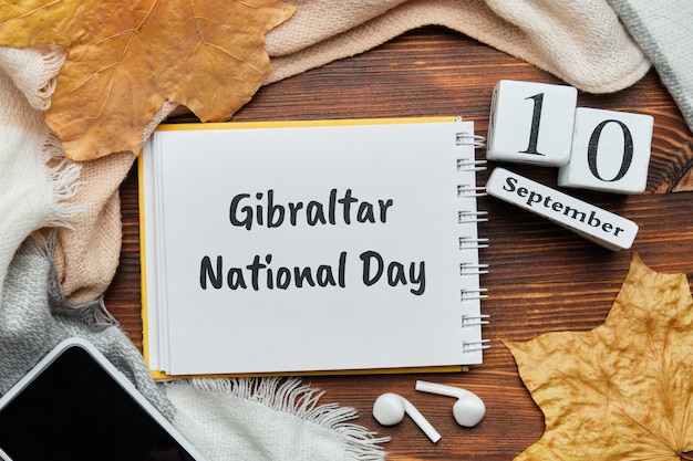 Gibraltar Nationale Dag van de herfstmaandkalender