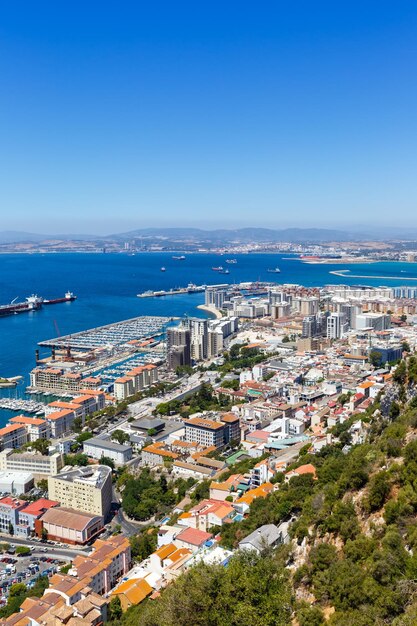 Gibraltar port town portrait format