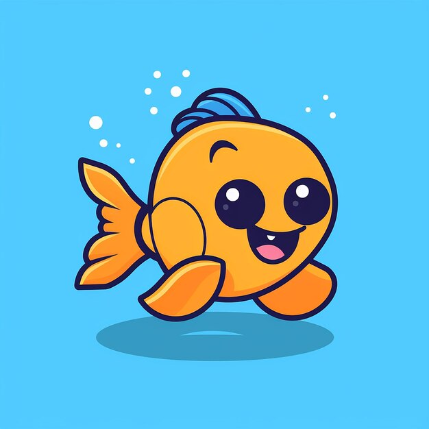 Giddy_Guppy_Guppy_swimming_happily_Modern_Line_Icon