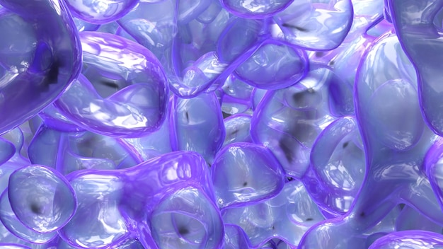 Gif plastic paarse bubbels achtergrond 3D