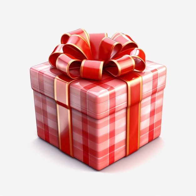 Gift 3D on White background