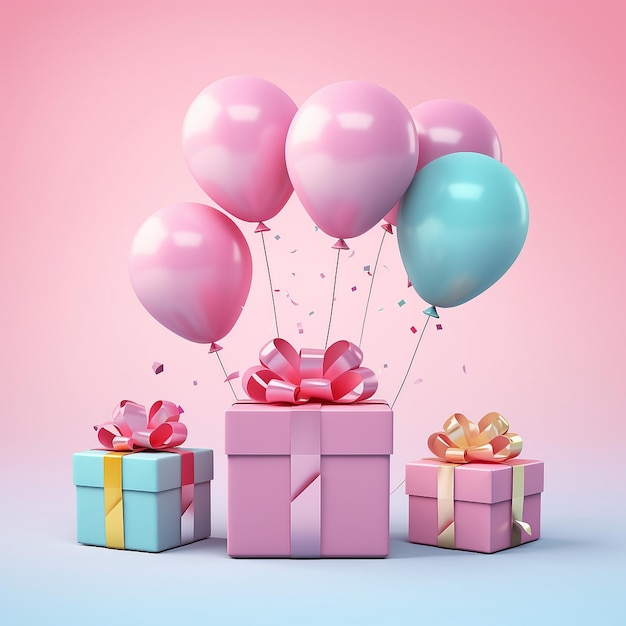 gift and balloon