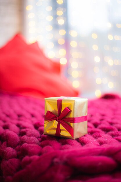 Gift on a blanket new year