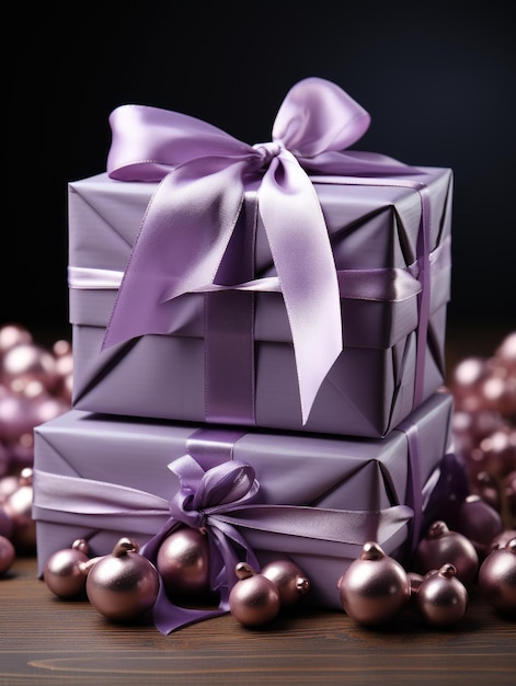 gift box background in purple