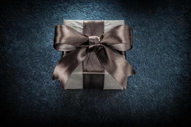 Gift box on black background