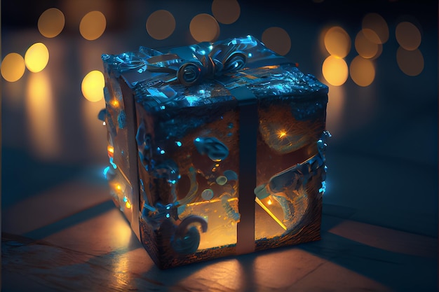 Подарочная коробка на рождество, подаренная в разные дни