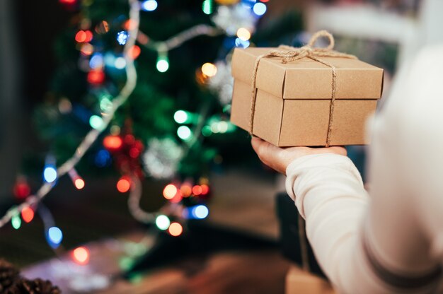 크리스마스와 새해 휴일 배경을 위한 선물 상자