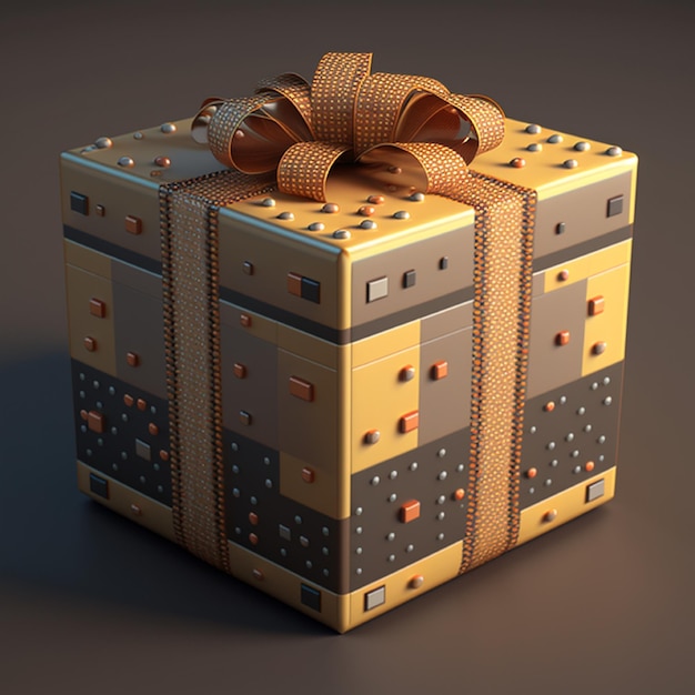 Gift box created by artificial intelligence