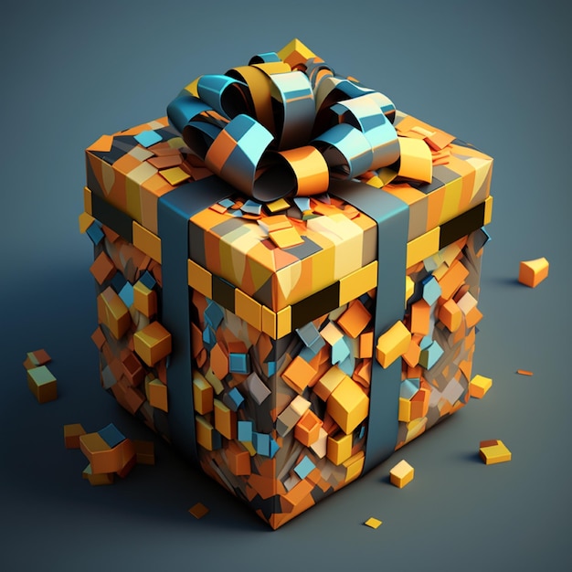 Gift box created by artificial intelligence