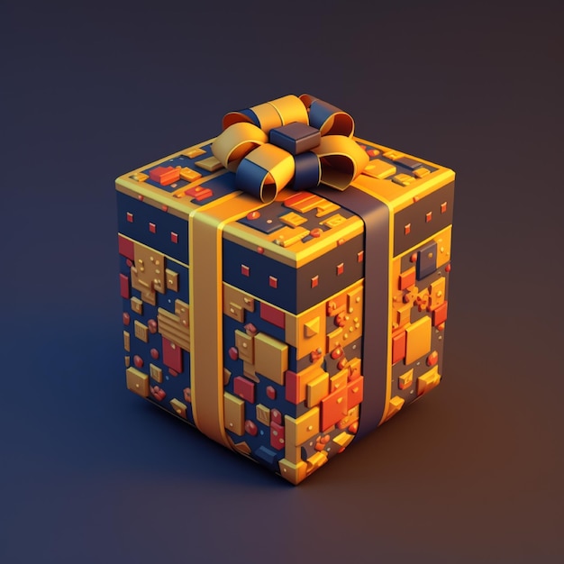 Gift box created by artificial intelligence