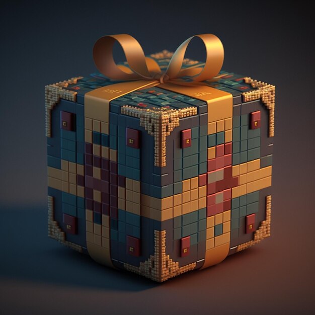 Gift box created by artificial intelligence