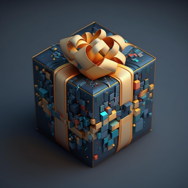 Gift box created by artificial intelligence