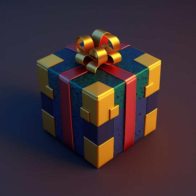 Gift box created by artificial intelligence