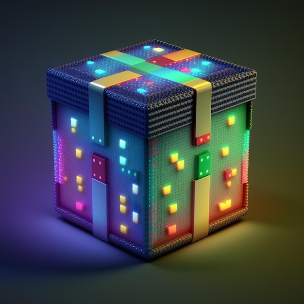 Gift box created by artificial intelligence