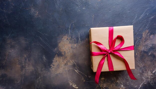 gift box on dark background Problem of choosing a perfect gift for a man A worthy reward