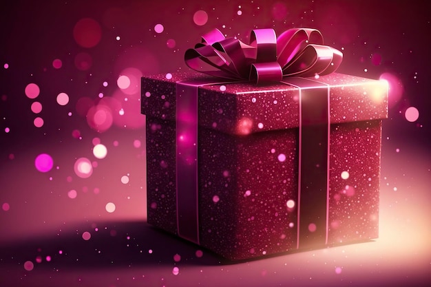 Gift box Festive background Generative AI