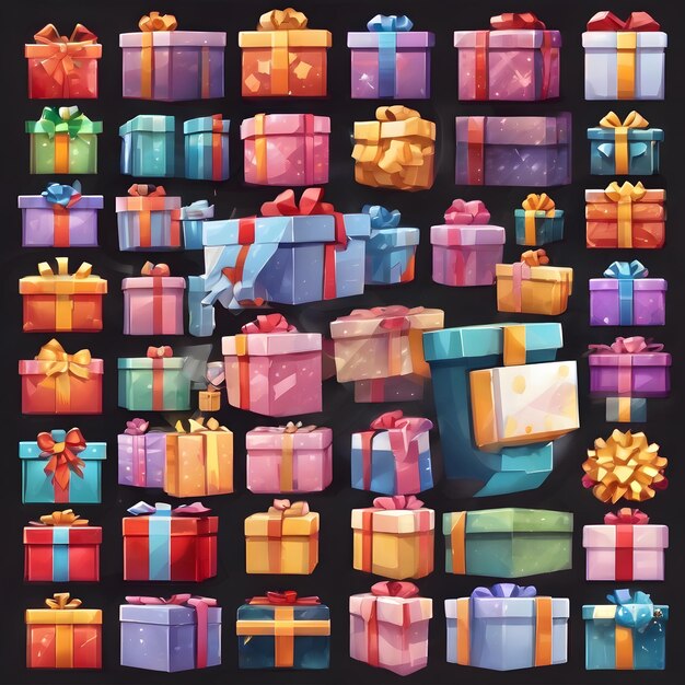 Photo gift box icon background very cool