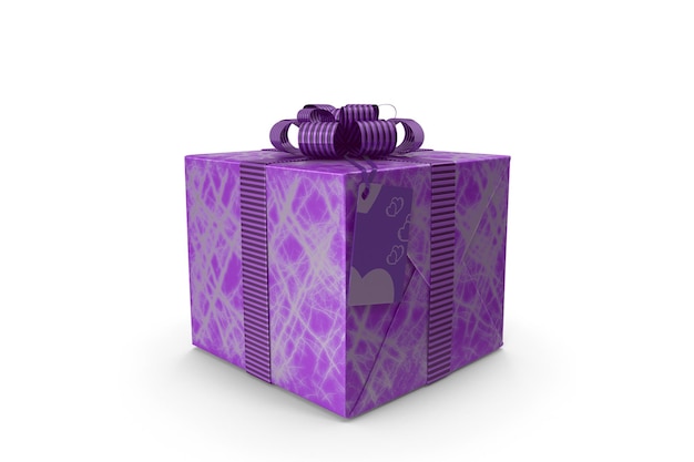 Gift Box Label Purple