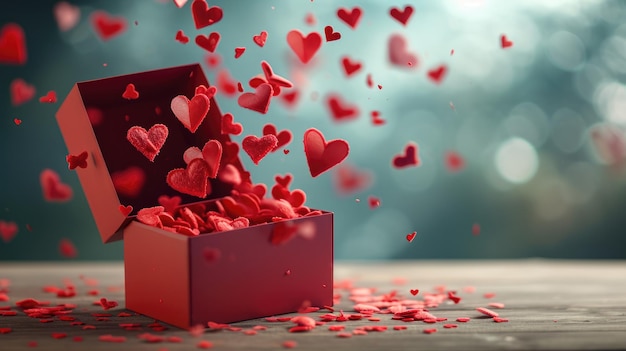 a gift box of romantic love on valentines day pragma