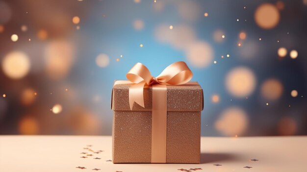 Gift box soft light light background blurry light simple decoration