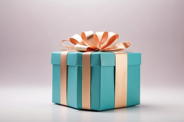 Gift box over white background