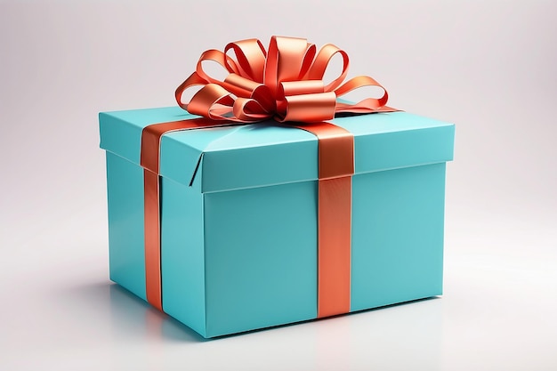 Gift box over white background