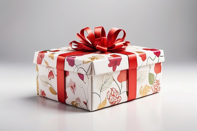 Gift box over white background