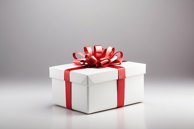 Gift box over white background