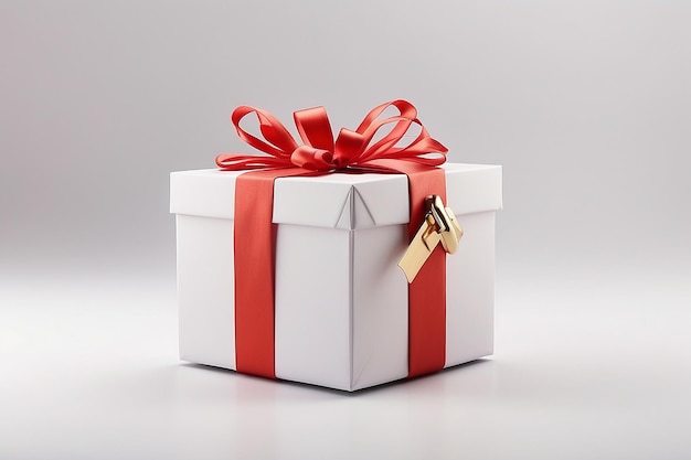 Gift box over white background