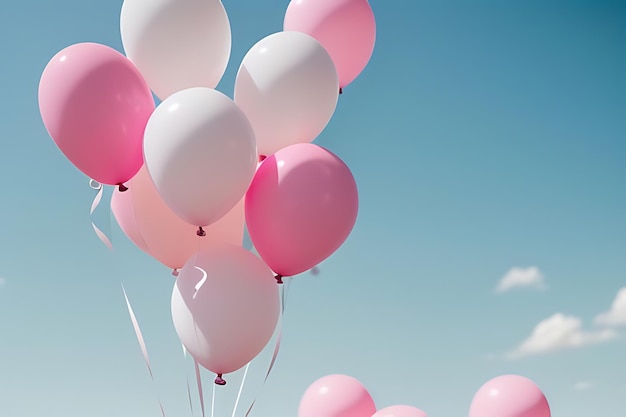 gift box with balloons