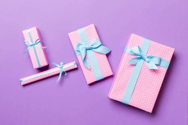 Gift box with beautiful wrapping paper