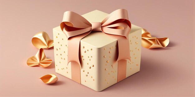 A gift box with a bow on it