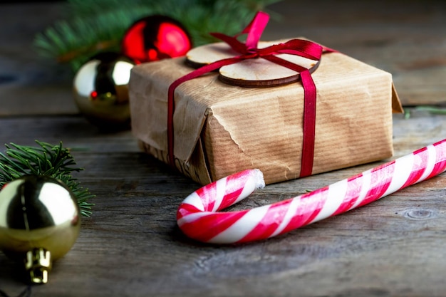 Gift box with Christmas candies