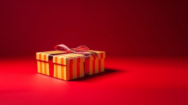 Gift box with copy space studio lighting Gift Box Mockup Present prize