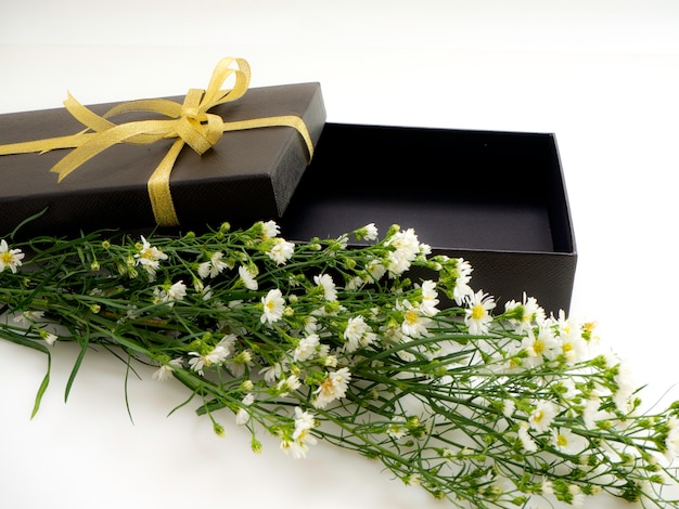 Gift box with flowers