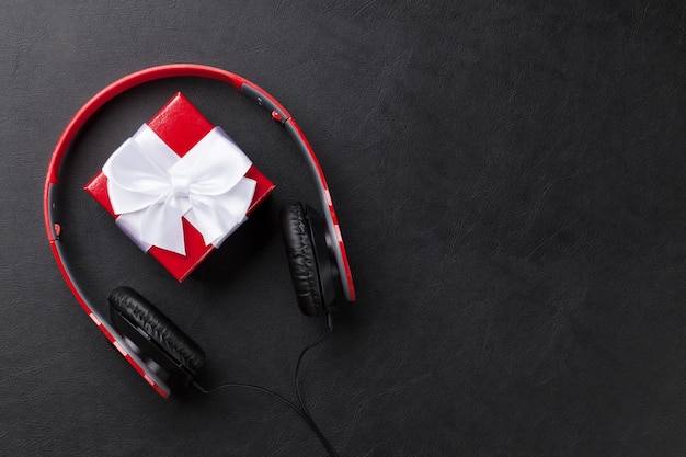 Gift box with headphones