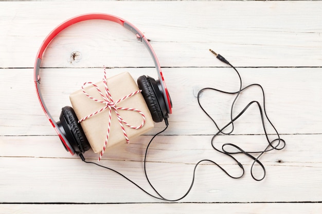 Gift box with headphones