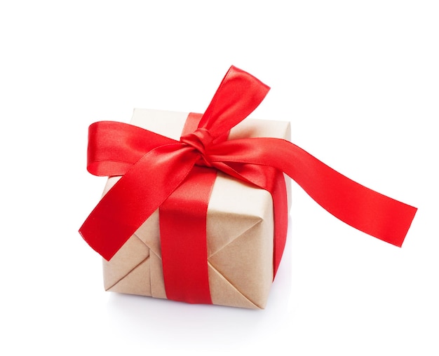 Gift box with red bow