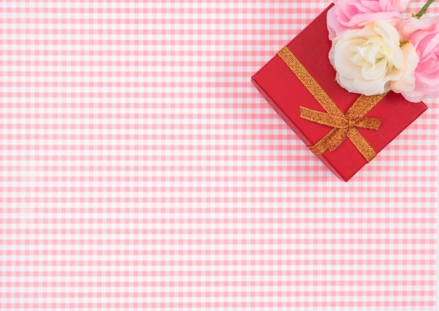 Gift box with red isolated on