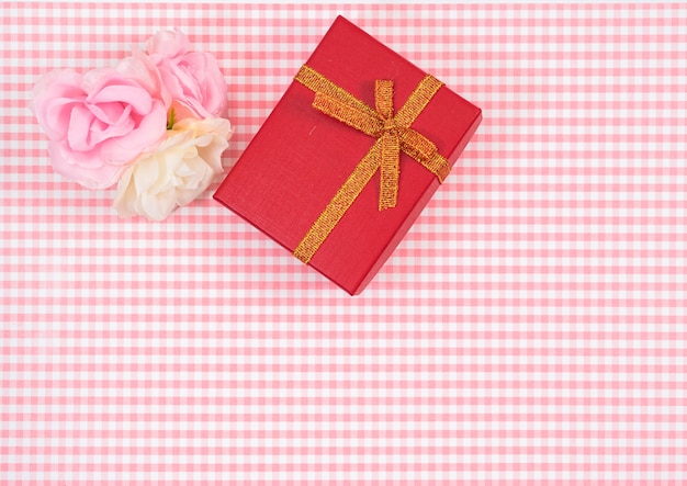 Gift box with red isolated on