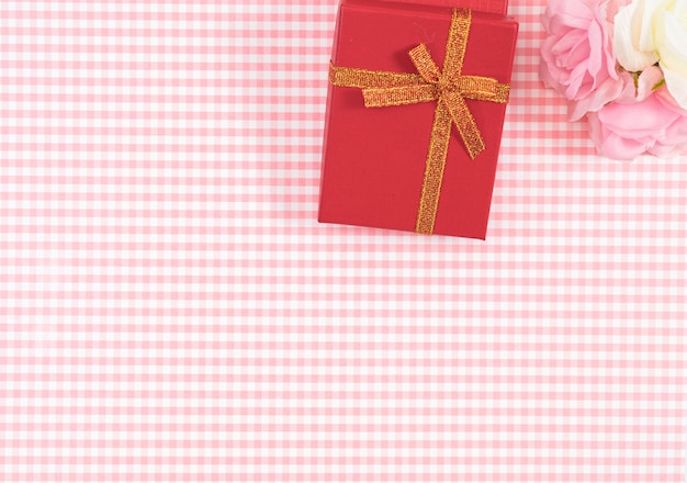 Gift box with red isolated on.