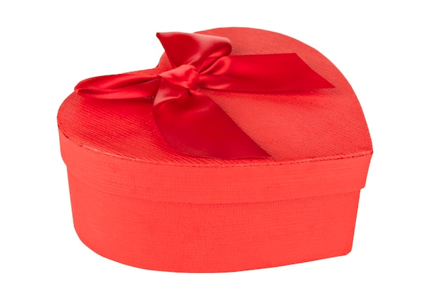 gift box with red ribbon isolated