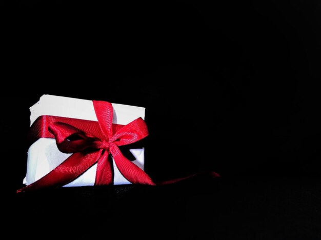 gift box with red ribbon