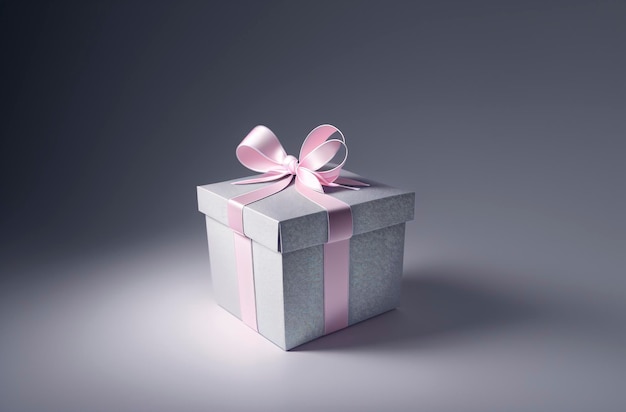 Gift box with ribbon Generative AI