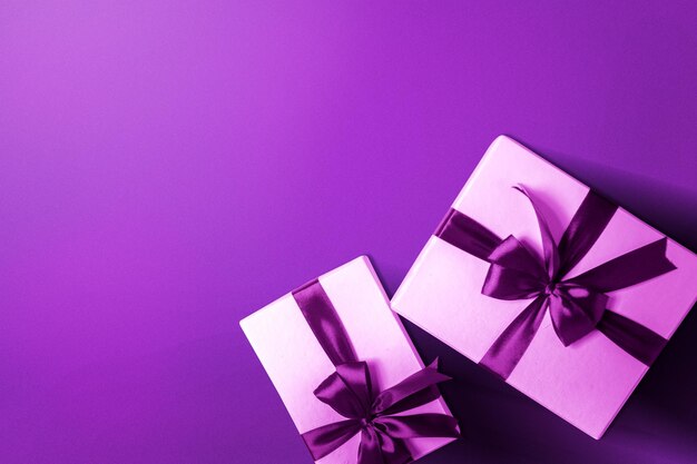 Gift box with a ribbon