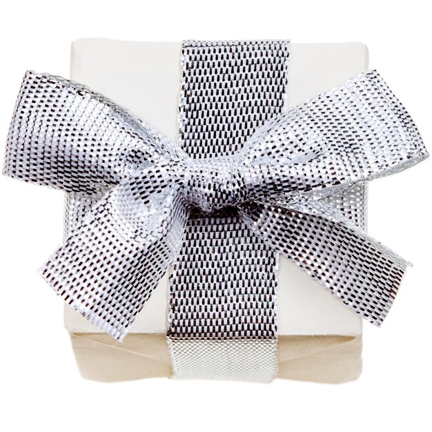 Gift box with silver bow