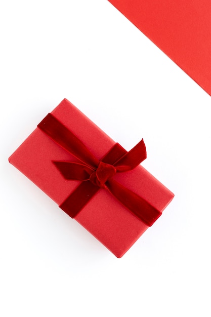 Gift boxes decorated on colorful background