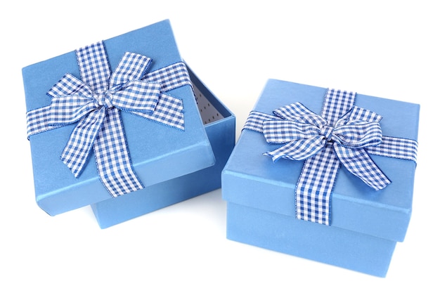 Gift boxes isolated on white